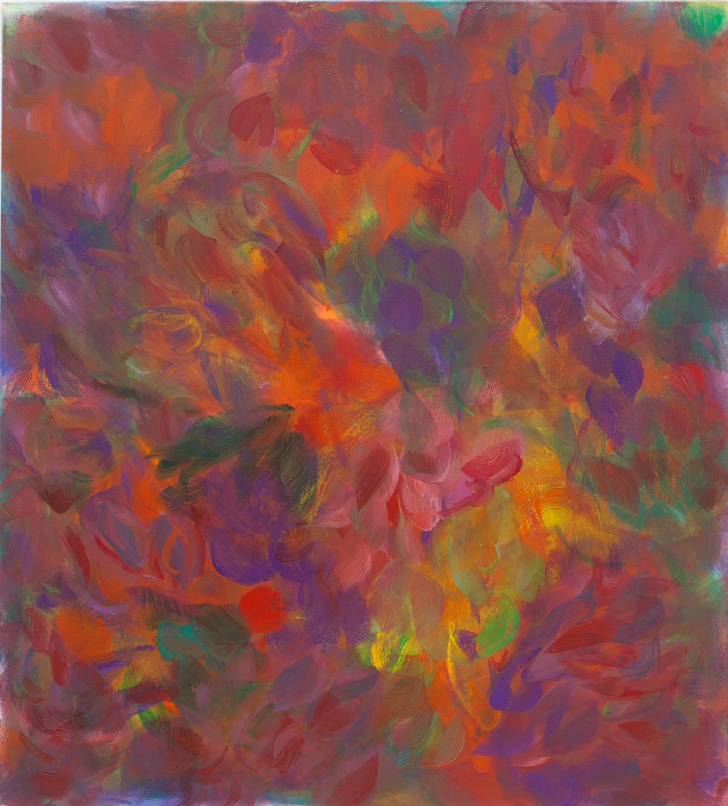 Hanspeter Münch, Triumph des Herbstes, 4/2003/2018,  Acryl auf Leinwand, 155x140cm
