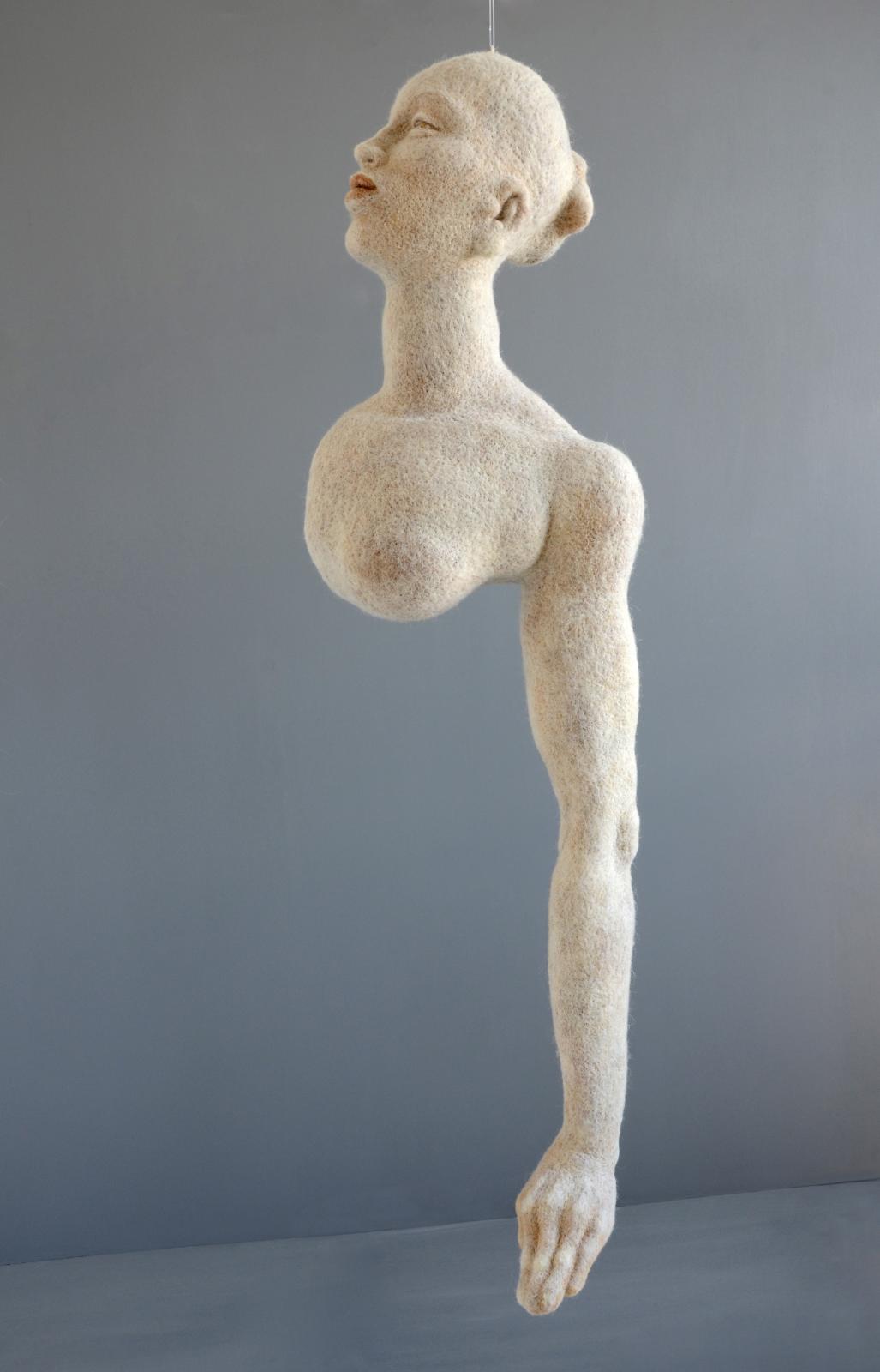 Stefanie Ehrenfried, O.T.(subversiv), 2012, Wolle nadelgefilzt,120 x 35 x 30 cm
