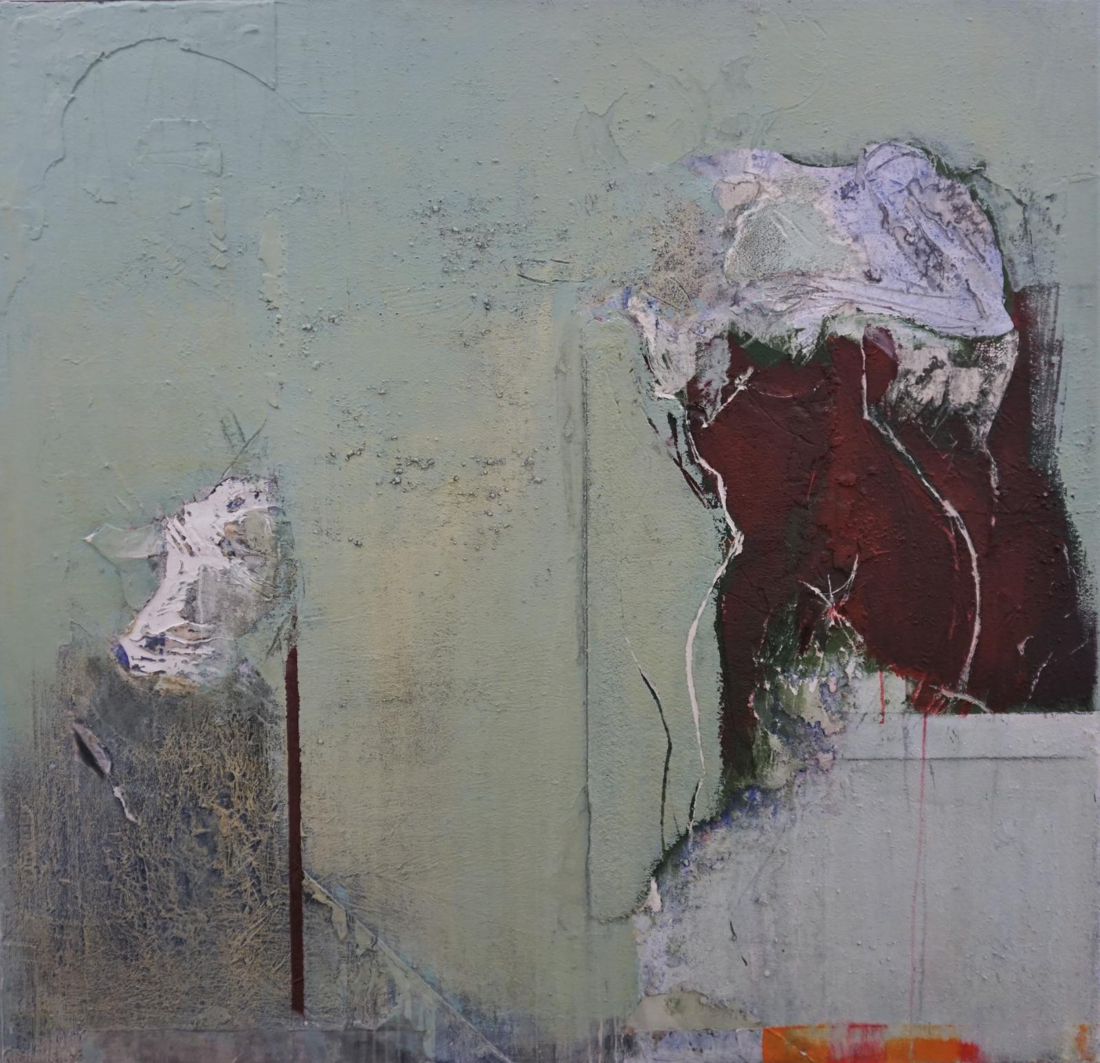 Rudolf Haegele, Torrerofrau und Tod, 1990 , Mischtechnik auf Leinwand , 135 cm x 140 cm, har001ko