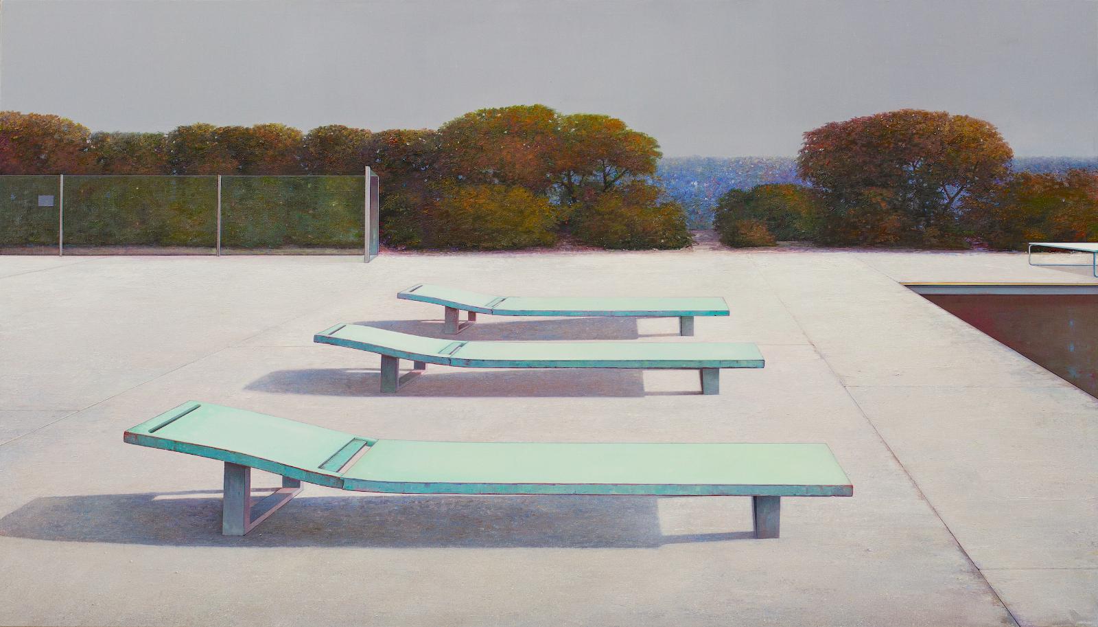 Jens Hausmann, Niemandsland, 2016, Öl auf Leinwand, 160 cm x 280 cm