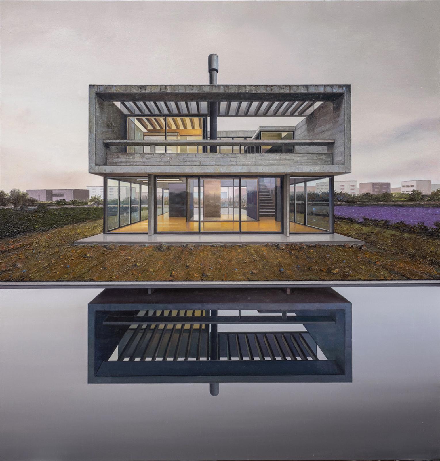 Jens Hausmann, suburban type, 2021, Öl auf Leinwand, 130 cm x 125 cm, Preis auf Anfrage, Galerie Cyprian Brenner