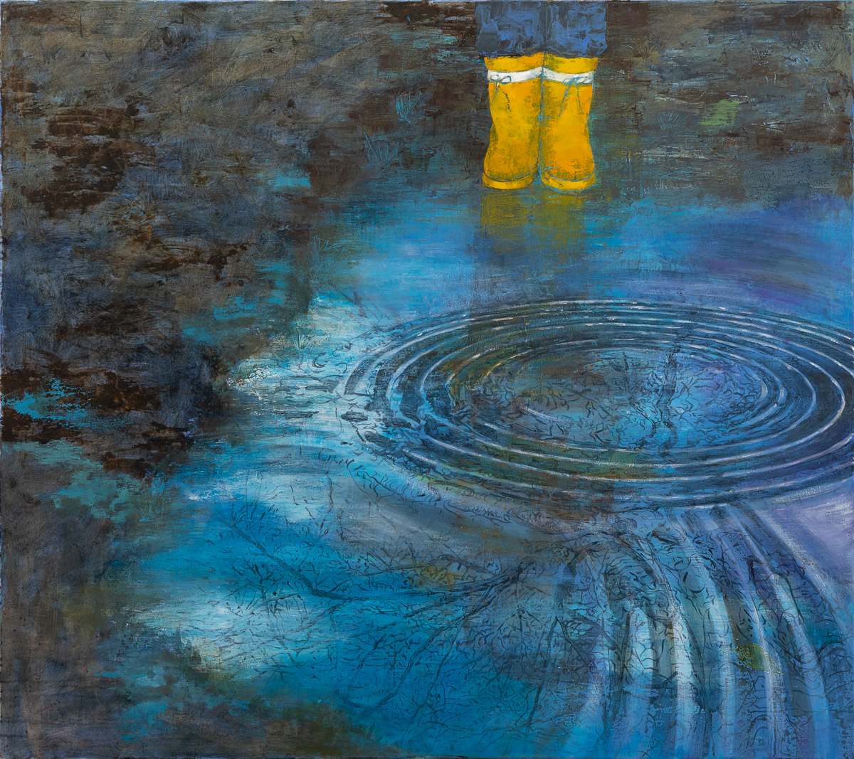 Kathrin Rank, Wolkenfänger, 2009-07, 2020, Öl auf Leinwand, 121 x 136 cm