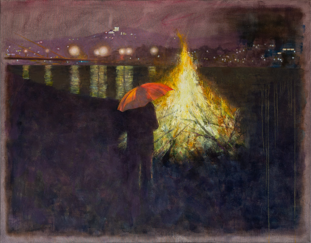 Kathrin Rank, wunschloses Brüten, 2021, Öl auf Leinwand, 125 x 160 cm