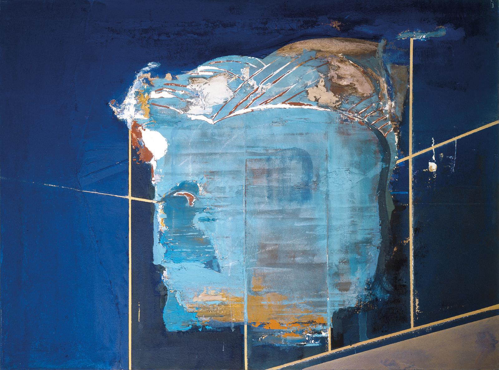 Rudolf Haegele, Doppelkopf Athene-Medusa, 1992, Mischtechnik, 130 cm x 97 cm, Galerie Cyprian Brenner, LONGSTREET ART SHOP