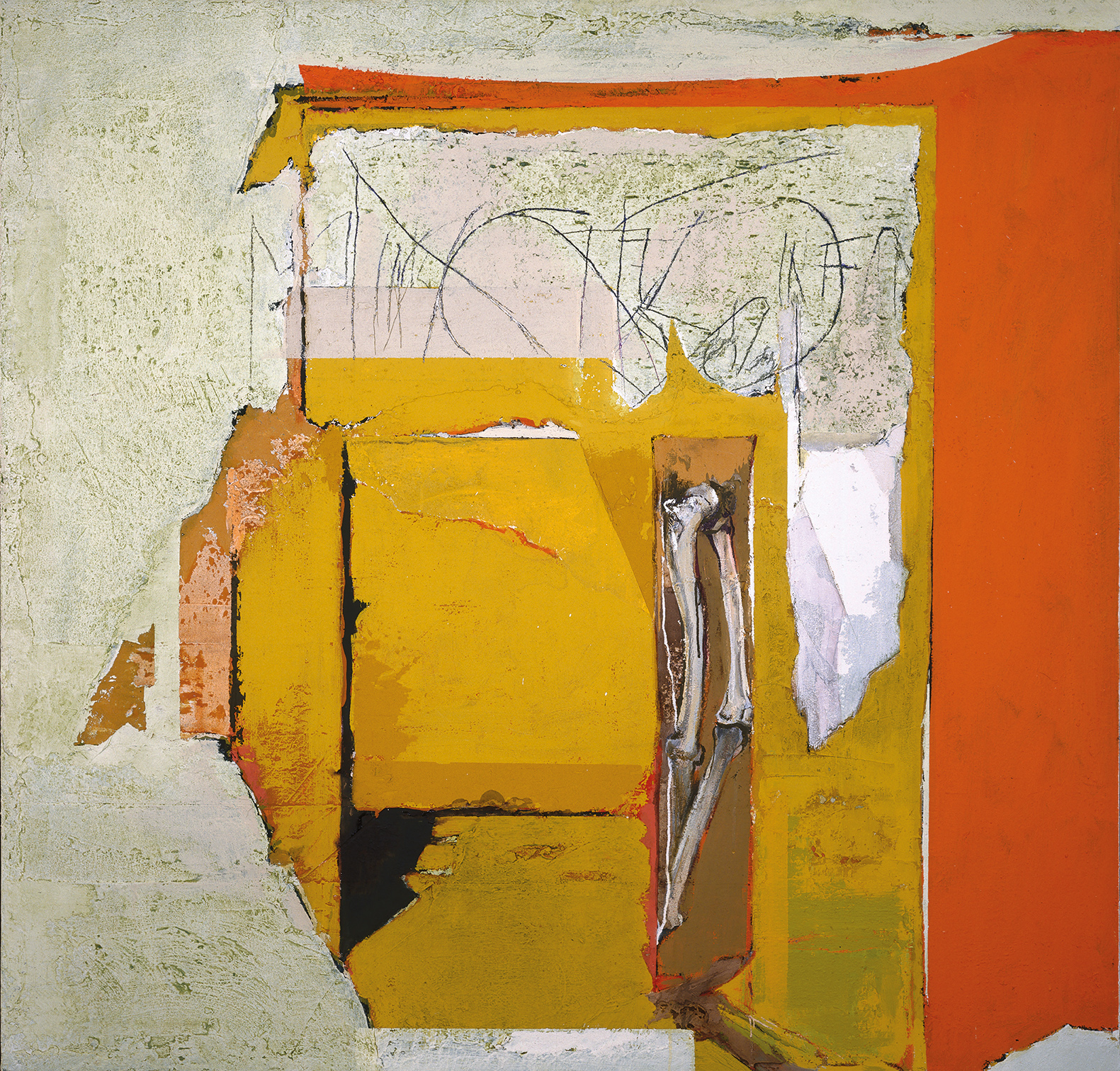 Rudolf Haegele, Fragment Galgenberg, 1993, Mischtechnik, 140,5 cm x 135,5 cm, Galerie Cyprian Brenner, LONGSTREET ART SHOP