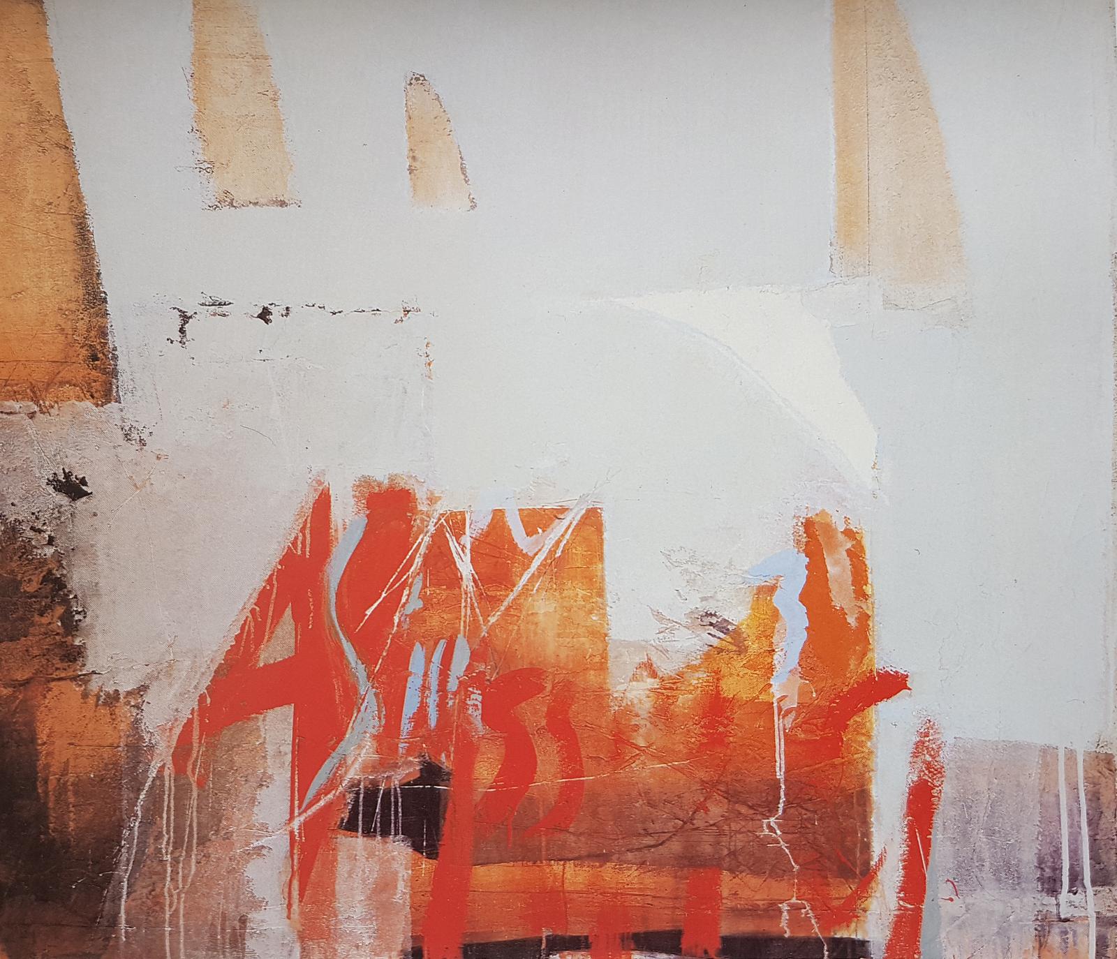 Rudolf Haegele, Mit Segelformen, 1985, Mischtechnik auf Leinwand, 125 cm x 145 cm, Galerie Cyprian Brenner, LONGSTREET ART SHOP