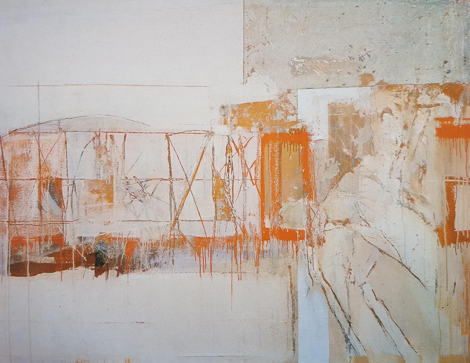 Rudolf Haegele, Tod und Mädchen, 1982, Mischtechnik auf Leinwand, 151 cm x 195 cm, Preis auf Anfrage, Galerie Cyprian Brenner, LONGSTREET ART SHOP