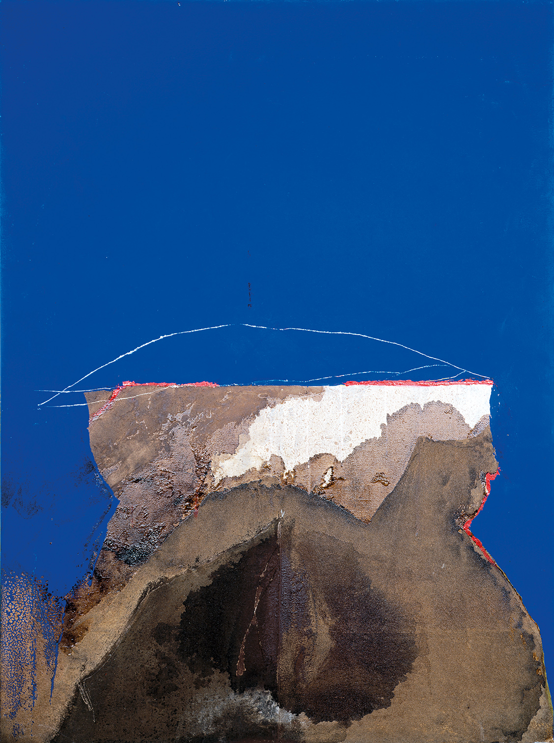 Rudolf Haegele, Zeugenberg, 1992, Mischtechnik, 131 cm x 97 cm , Galerie Cyprian Brenner, LONGSTREET ART SHOP