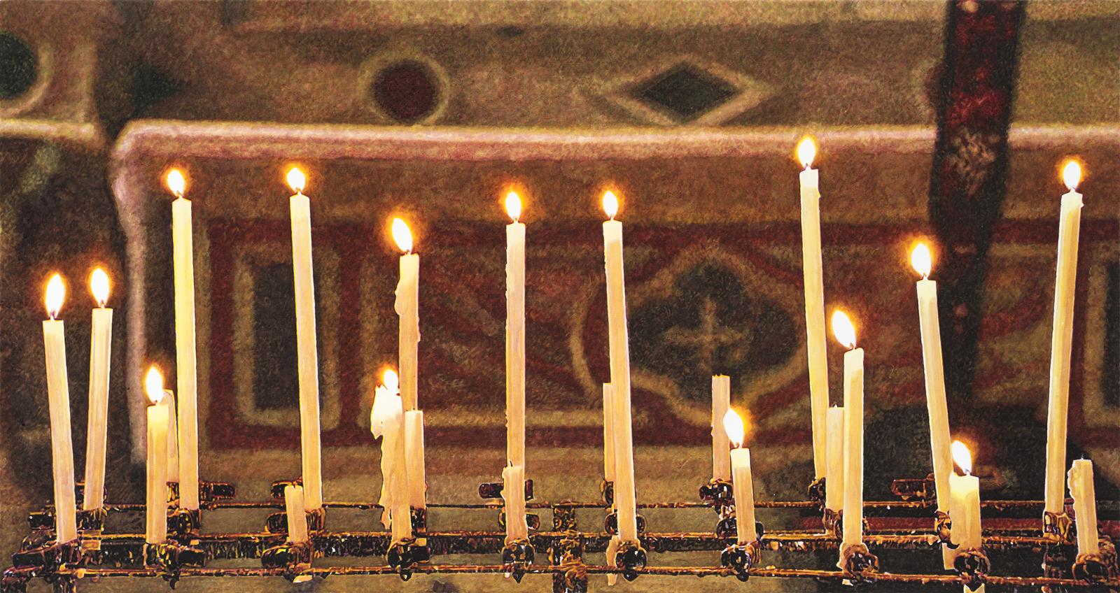 Thomas Schiela, SanZaccaria, 2020, Aquarell auf Leinwand, 90 x 170 cm