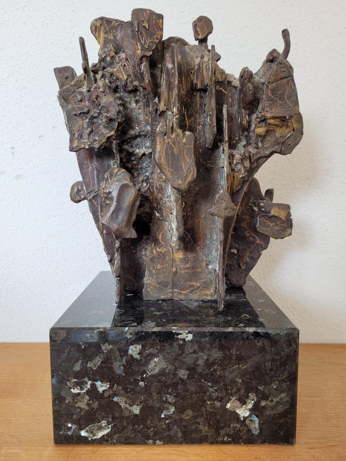Otto Herbert Hajek, P 138, 60 3, 1960, Bronze, Unikat, 27 cm x 25 cm x 11 cm - Höhe ohne Sockel, SüdWestGalerie, LONGSTREET ART SHOP