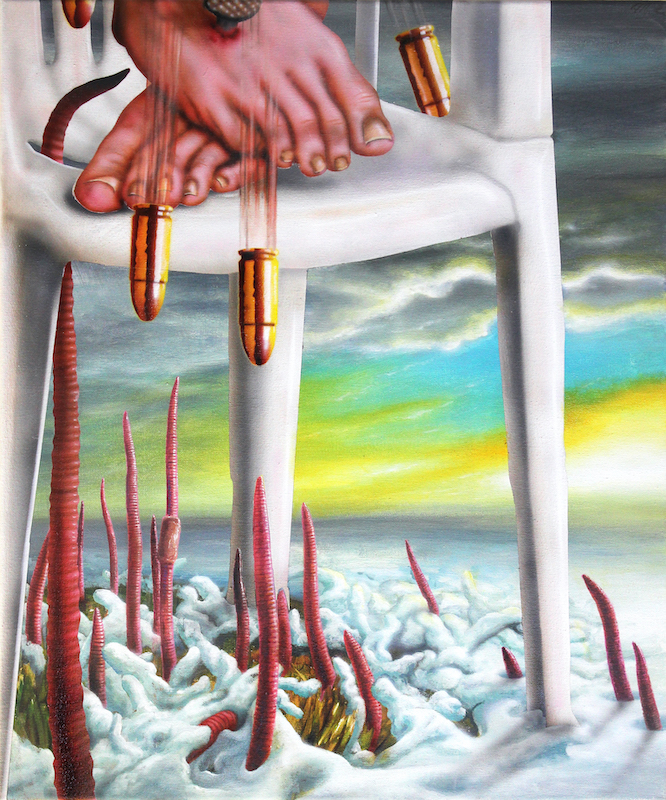 Robert Matthes, Sichtjäger III, Acryl und Öl auf Nessel, 60 cm x 50 cm, Galerie Cyprian Brenner, LONGSTREET ART SHOP