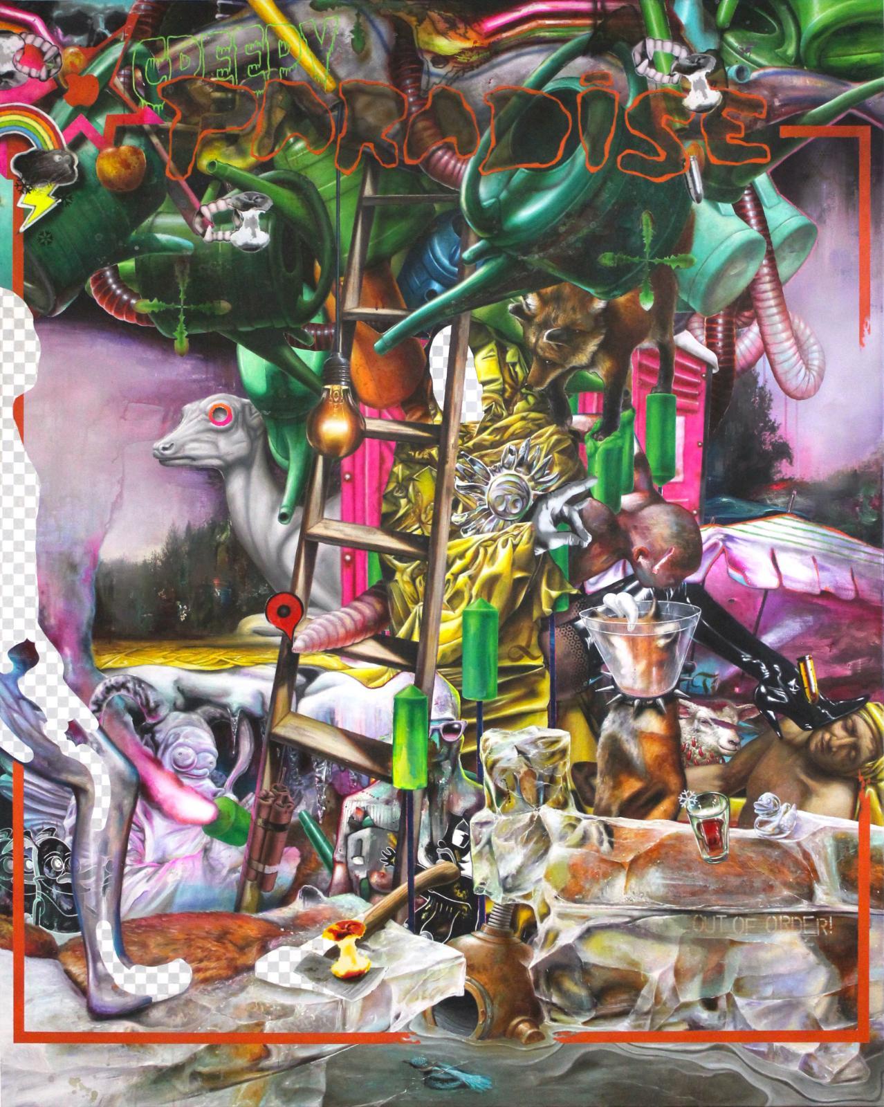 Robert Matthes, out of order, 2023, Acryl auf Nessel, 200 cm x 160 cm, Galerie Cyprian Brenner, LONGSTREET ART SHOP