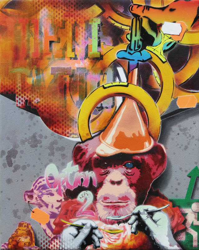 Robert Matthes, sweet escape, 2018, AcrylÖlLack auf Nessel, 50 cm x 40 cm, Galerie Cyprian Brenner, LONGSTREET ART SHOP