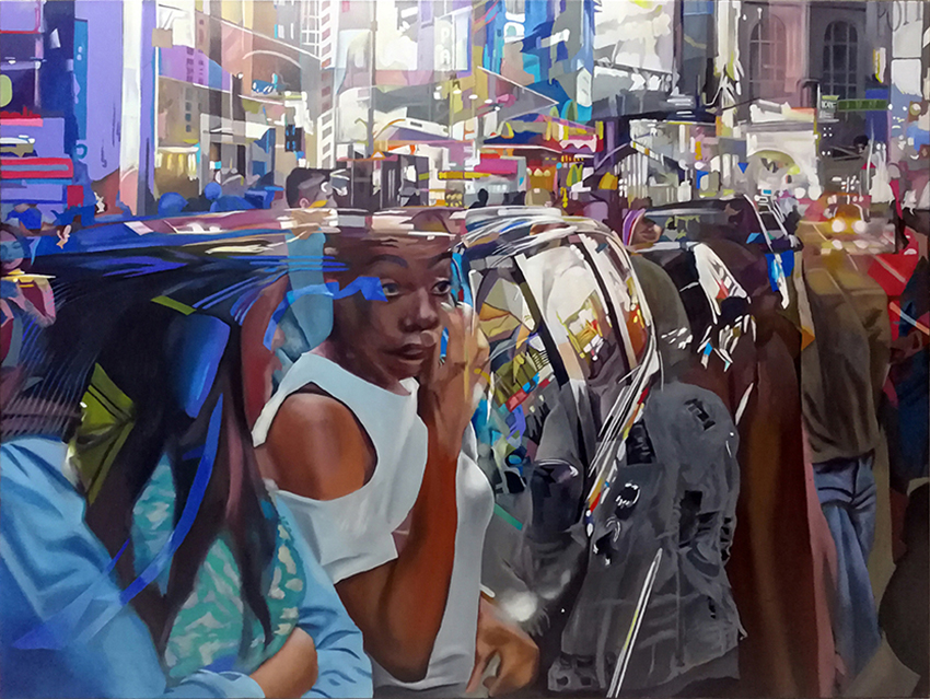 Werner Fohrer, Artificial Life II, 2018, Öl auf Leinwand, 150 cm x 200 cm , SüdWestGalerie, LONGSTREET ART SHOP