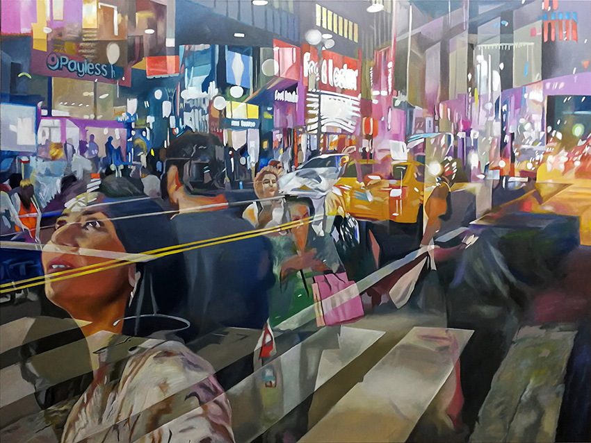 Werner Fohrer, Artificial Life III, 2018, Öl auf Leinwand, 150 cm x 200 cm, SüdWestGalerie, LONGSTREET ART SHOP