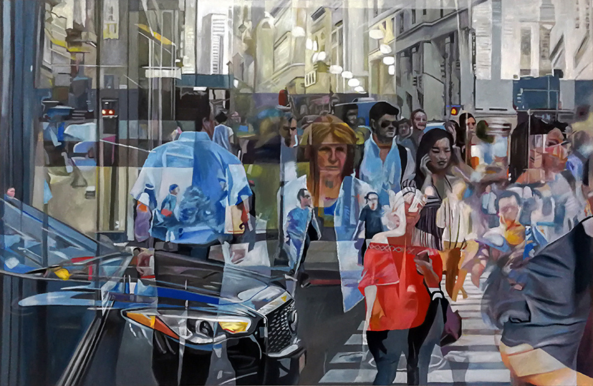 Werner Fohrer, Artificial Life VI, 2019, Öl auf Leinwand, 150 cm x 200 cm, Preis auf Anfrage, SüdWestGalerie