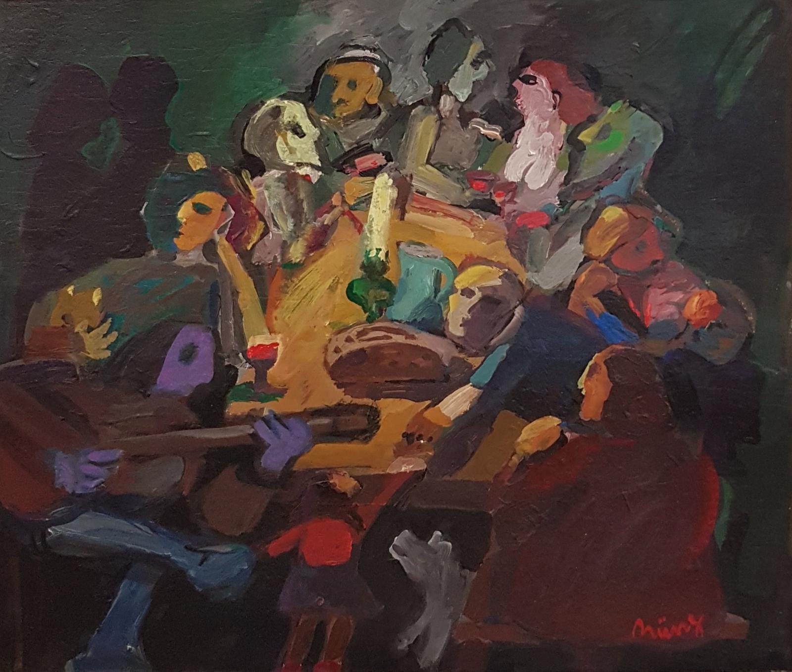 Hannes Münz, Brot und Wein, 1984, 54 cm x 64 cm, SüdWestGalerie, LONGSTREET ART SHOP