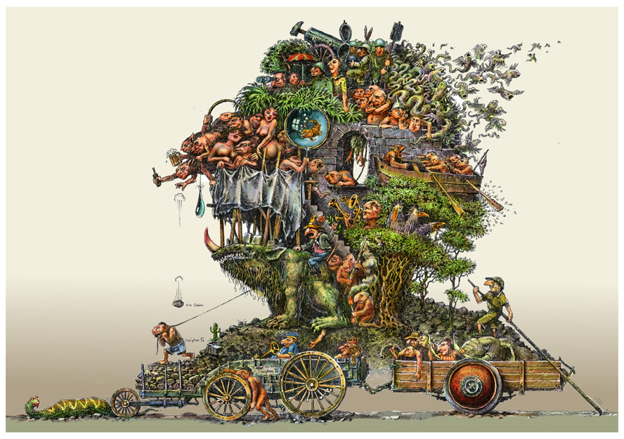 Max-Peter-Haering-Großer-Kopf-Radierung-handkoloriert-1981-SüdWestGalerie, LONGSTREET ART SHOP