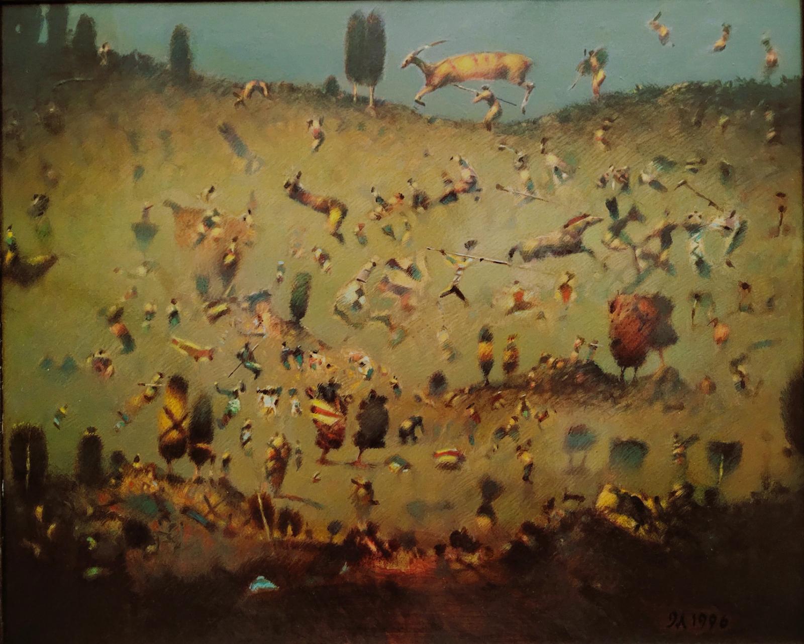Max Peter Haering, Illustrierte Landschaft oder Ostalb Songline, 1995 - 1996, 42 cm x 52 cm, SüdWestGalerie, LONGSTREET ART SHOP
