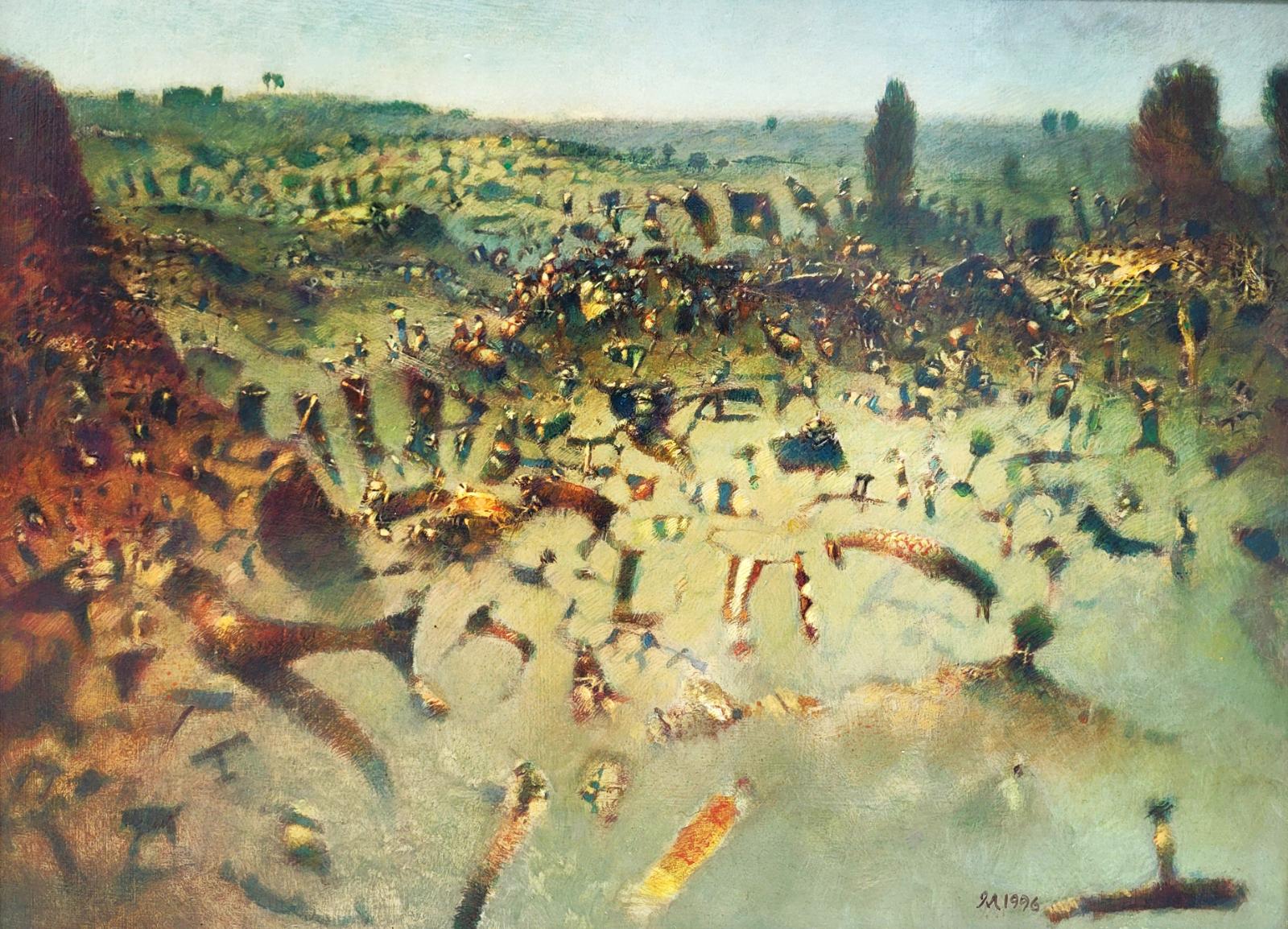 Max Peter Haering, Phantastische Landschaft mit Wacholder, 1996, 50 cm x 68 cm, ham003de, Preis auf Anfrage, SüdWestGalerie, LONGSTREET ART SHOP