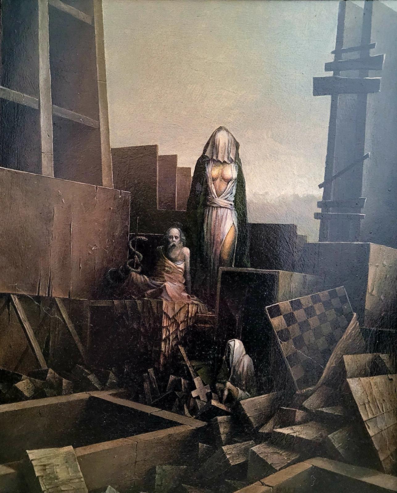 Max Peter Haering, Wächter II, 1975, 58 cm x 47 cm, ham008re, SüdWestGalerie, LONGSTREET ART SHOP