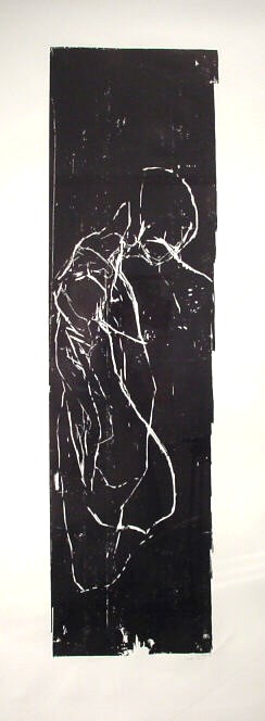 Peter Guth, Weiblicher Torso, Holzschnitt auf Papier, 225 cm x 101 cm, Preis auf Anfrage, SüdWestGalerie, LONGSTREET ART SHOP