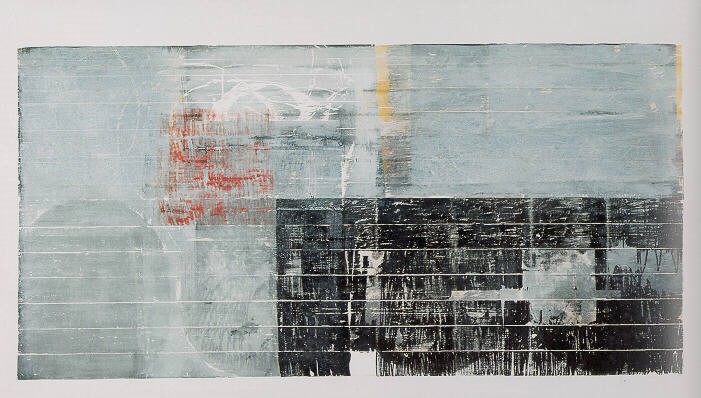 Peter Guth, verschleiert, 1996-1997, Holzschnitt Unikat auf Leinwand, 230 cm x 400 cm, Preis auf Anfrage, SüdWestGalerie, LONGSTREET ART SHOP