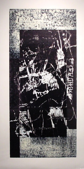 Peter Guth, widergespiegelt, Studie zu Tanzboden, 1996 - 1998, Farbholzschnitt auf Papier, Unikat, 239 cm x 135 cm, Preis auf Anfrage, SüdWestGalerie, LONGSTREET ART SHOP
