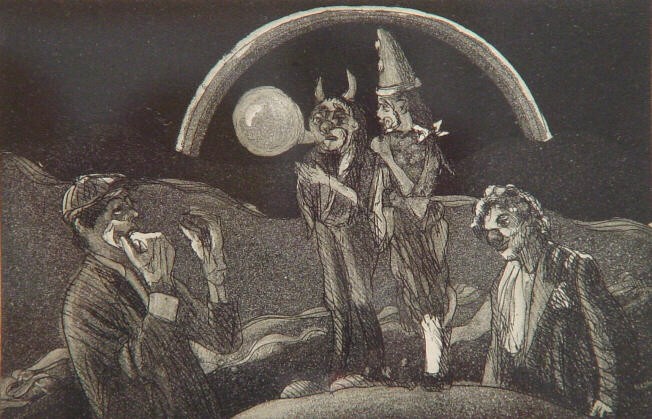 Werner Zaiss, Musica, 1986, Radierung, 5 von 25, 42,4 cm x 32,4 cm mit Rahmen, SüdWestGalerie, LONGSTREET ART SHOP